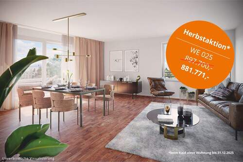BUWOG WEYDENHOF Herbstaktion WE 025 - **JETZT SPAREN** Tolle 2,5 Zimmer-Wohnung auf ca. 122 m² mit zwei Terrassen