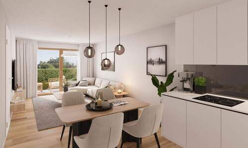 Wohn- / Koch- / Essbereich - Etagenwohnung mit 80,00 m&sup2; in Hengersberg zum Kaufen