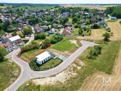 Ansicht Baugrundstück - MG - Baugrundstück am Feldrand in Kleinsteinhausen