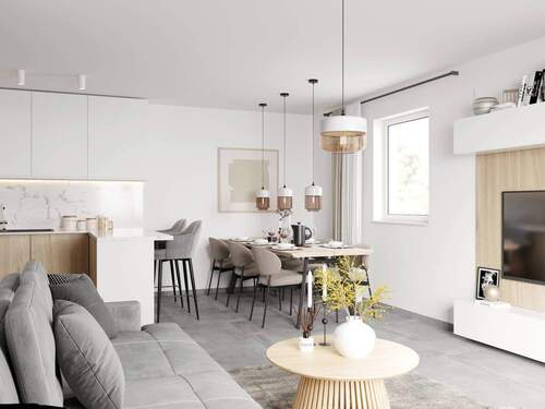 visualisierung Wohn-und Essbereich - 3 Zimmer Etagenwohnung in Dormagen