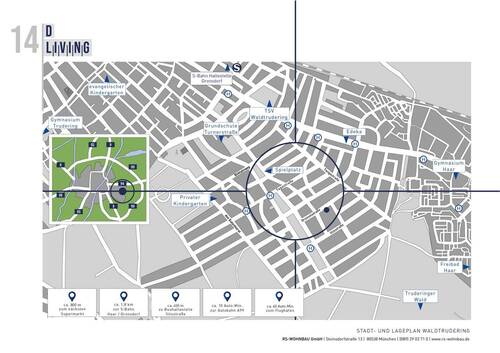 Lageplan (Dresselstr. 14 - Waldtrudering) - 3 Zimmer Etagenwohnung zum Kaufen in München