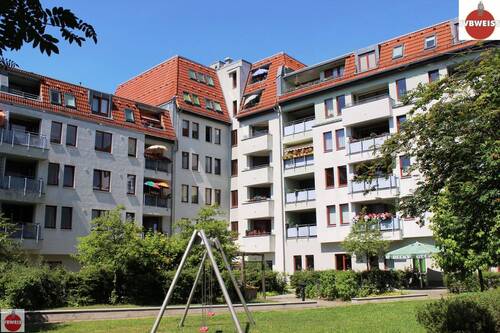 Ansicht, A4 - Schöne Etagenwohnung mit zwei Zimmern mit Westbalkon unweit vom Weißensee
