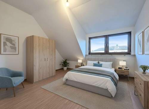 Schlafzimmer Digitale Möblierung - 2 Zimmer Etagenwohnung zum Kaufen in Stuttgart