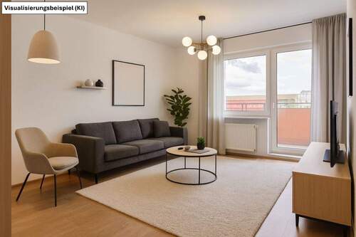 Wohnzimmer_VB - Gemütliche 2-Zimmer-Wohnung in zentraler Lage von Ludwigshafen incl. TG-Stellplatz