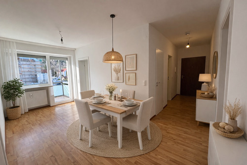 Flur/ Essbereich_virtuell möbliert - 3 Zimmer Etagenwohnung zum Kaufen in Bad Reichenhall
