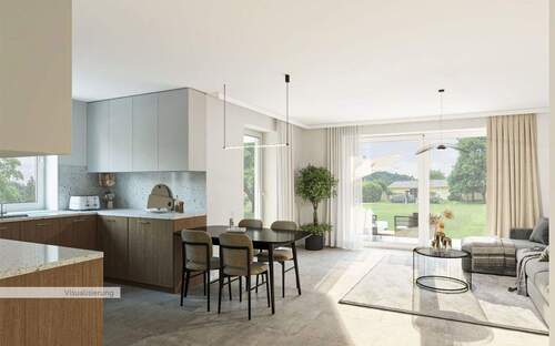 Visualisierung Wohnen/ Küche - Mieten Sie Ihren neuen Wohntraum! *Neubauwohnung in Westerkappeln