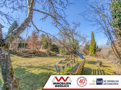 Blick von Südosten nach Nordwesten - Reizvolles Baugrundstück in grüner, sonniger Lage