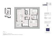Grundriss Dachterrassenwohnung Haus B - 