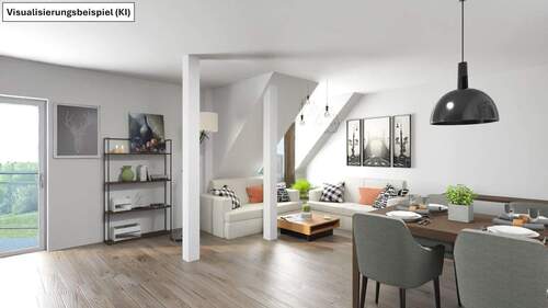 Wohnzimmer mit Balkon - *** Exklusive Neubauwohnung im historischen Denkmalensemble im Frühjahr zu beziehen***