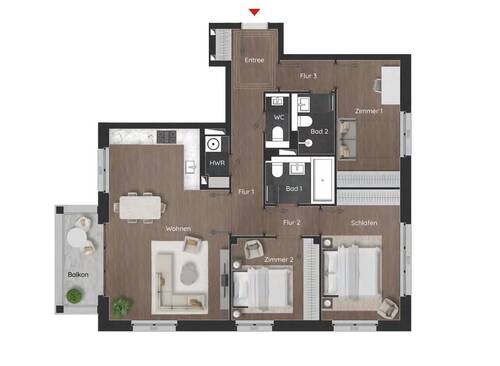 1. Obergeschoss - 4 Zimmer Etagenwohnung in Potsdam