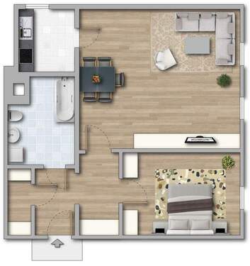 02 W2900.jpg - 2 Zimmer Etagenwohnung in Riesa