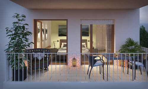 Visualisierung Balkon - 4 Zimmer Etagenwohnung in Frankfurt am Main