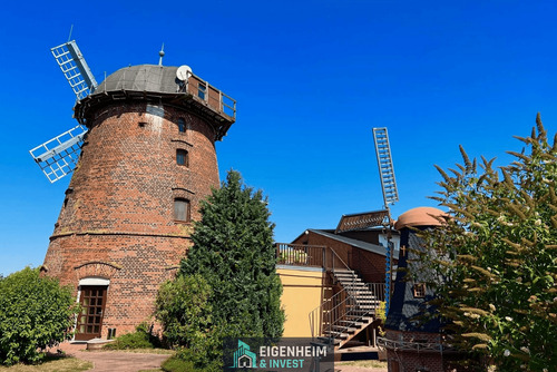 Ansicht Mühle - Highlight! Mühle & Grundstück mit ca. 10.500 m² in Toplage - Pension 'Holländer Mühle'