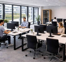 Privater Schreibtisch im Düsseldorfer Coworking mit Balkon & Dachterrasse - All inklusive