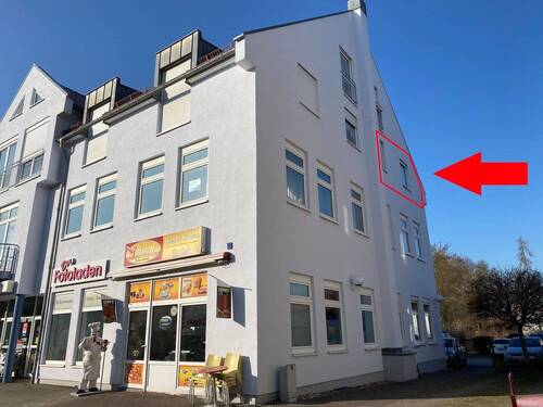 Giebelansicht mit Wohnungsmarkierung - 