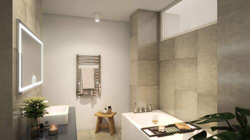 hochwertig ausgestattetes Badezimmer - 2 Zimmer Etagenwohnung in Berlin