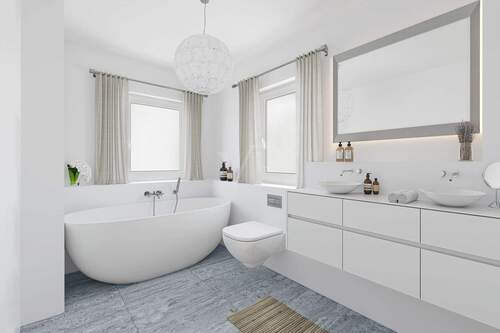 Badezimmer OG visualisiert - 