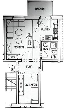GRWE4 - Etagenwohnung mit 43,00 m&sup2; in Chemnitz zur Miete
