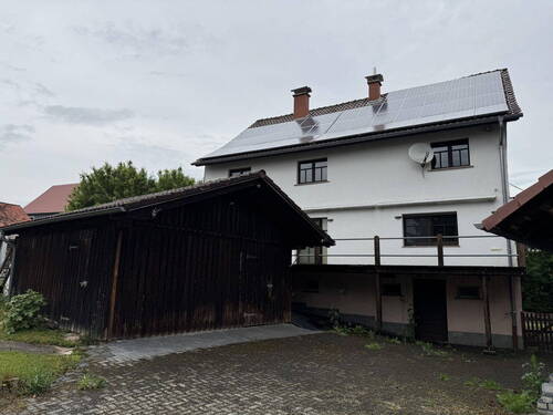 Rückansicht mit Holzschuppen - Bauernhaus, Landhaus mit 180,00 m² in Gilserberg-Moischeid zum Kaufen