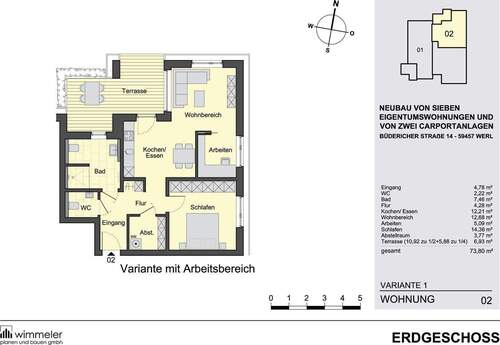 Wohnung Nr. 2 - Erdgeschoss - Erstbezug - Entdecken Sie Ihr neue Mietwohnung!