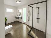 Badezimmer mit Tageslicht - 