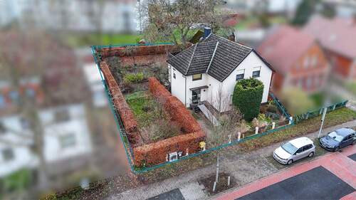 Grundstücksansicht - Investoren aufgepasst! 954?m² Grundstück in Verden, B-Plan 56 I, 2 Vollgeschosse, GRZ 0,3GFZ 0,4