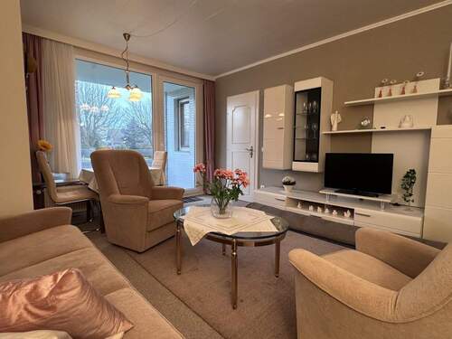 Wohnzimmer - Etagenwohnung mit 43,10 m&sup2; in Büsum zum Kaufen