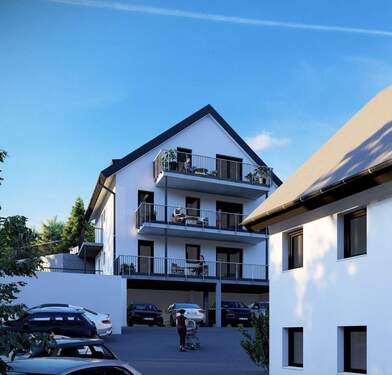 Zufahrt von Obere Dorfstraße - 3 Zimmer Etagenwohnung in Pleinfeld