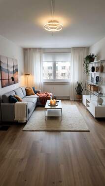 Wohnzimmer - (KI generiert) - 4 Zimmer Etagenwohnung in Berlin