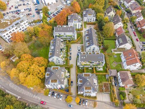 Vogelperspektive Wohnanlage - 4 Zimmer Etagenwohnung in Ludwigsburg / Pflugfelden