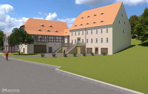  Visualisierung Vorderansicht - Mehrfamilienhaus, Wohnhaus zum Kaufen in Klipphausen