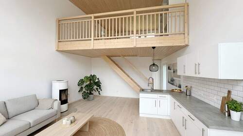 KI-Visualisierung Wohnbereich mit Küche - Pedra - 