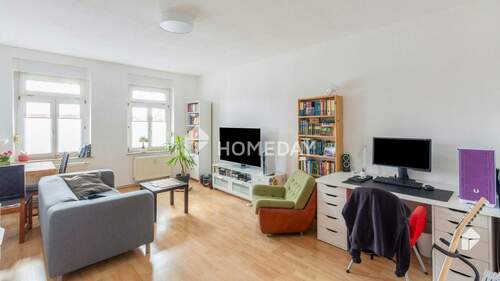 Wohnzimmer 1 - Etagenwohnung mit 57,00 m² in Leipzig zum Kaufen