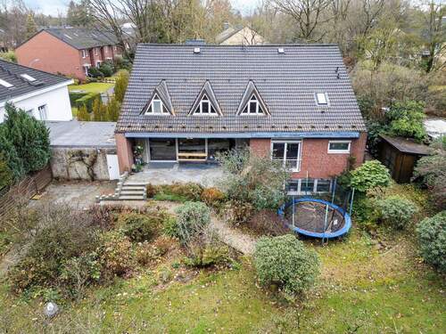 Blick von oben auf den Garten - 