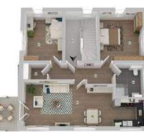 Moderne 3-Zimmer Etagenwohnung mit Balkon, Einbauküche & Wohlfühl-Klimaboden - Ingolstadt Haunwöhr