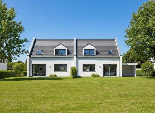 Gartenansicht - proj. Doppelhaus - 5 Zimmer Doppelhaushälfte in Neustadt