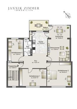 3-Schlafzimmer Variante - 