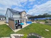 Seitenansicht Anbau Carport & Dachterasse möglich - 