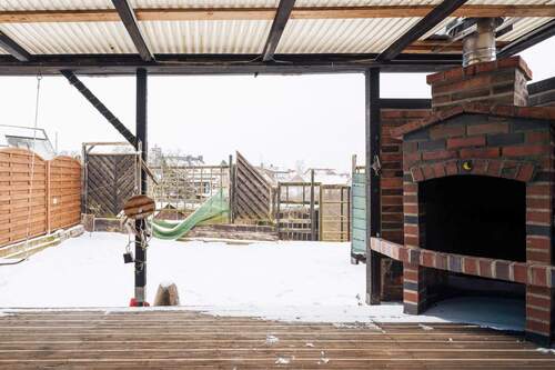 Blick in den Garten - Doppelhaushälfte mit 107,00 m&sup2; in Beetzsee zum Kaufen