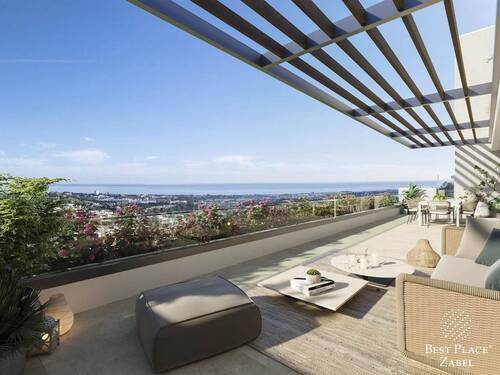 Terrasse - Neubauwohnung mit 3 Schlafzimmern und 45m² Garten zu verkaufen in Benahavís, Costa del Sol