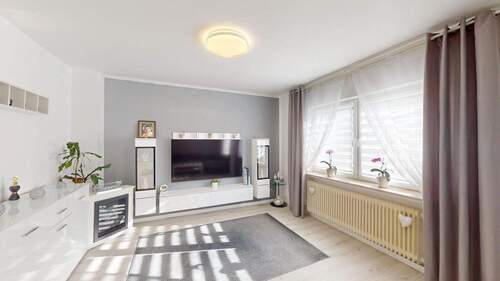 Wohnzimmer/ Einheit 2.OG - 1 Zimmer Mehrfamilienhaus, Wohnhaus in Bremen