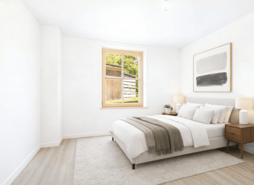 Schlafzimmer EG (KI Staging) - 