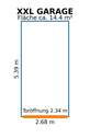 Grundriss/ Maße - Garage, Stellplatz in Hannover