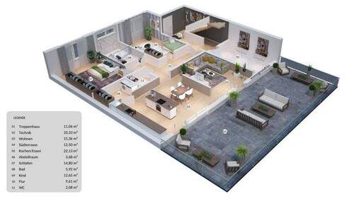 3 Zimmer-Gartenwohnung - 