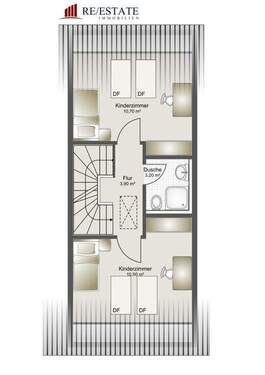 Zwei Schlafräume im Dachgeschoss - 
