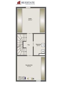 Kellerbereich mit Hobby-/Waschraum - 