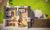 Obergeschoss visualisiert - 