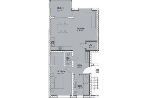 Punkt_Wohnung 2 - 2 Zimmer Etagenwohnung in Braubach