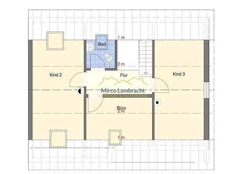 ausgebautes Dachgeschoss zur Orientierung - 