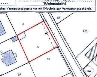 Auszug Lageplan - Grundstück in Radebeul zum Kaufen